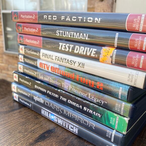 PS2 9 Game Lot - Final Fantasy, Stuntman, Syphon Filter, Stuntman, Red Faction - Picture 1 of 5